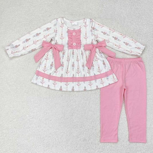 Baby Girls Christmas Nutcracker Pink Pants Set