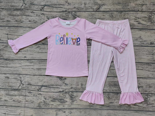 Baby Girls Believe Jesus  Pink Set Pre-order