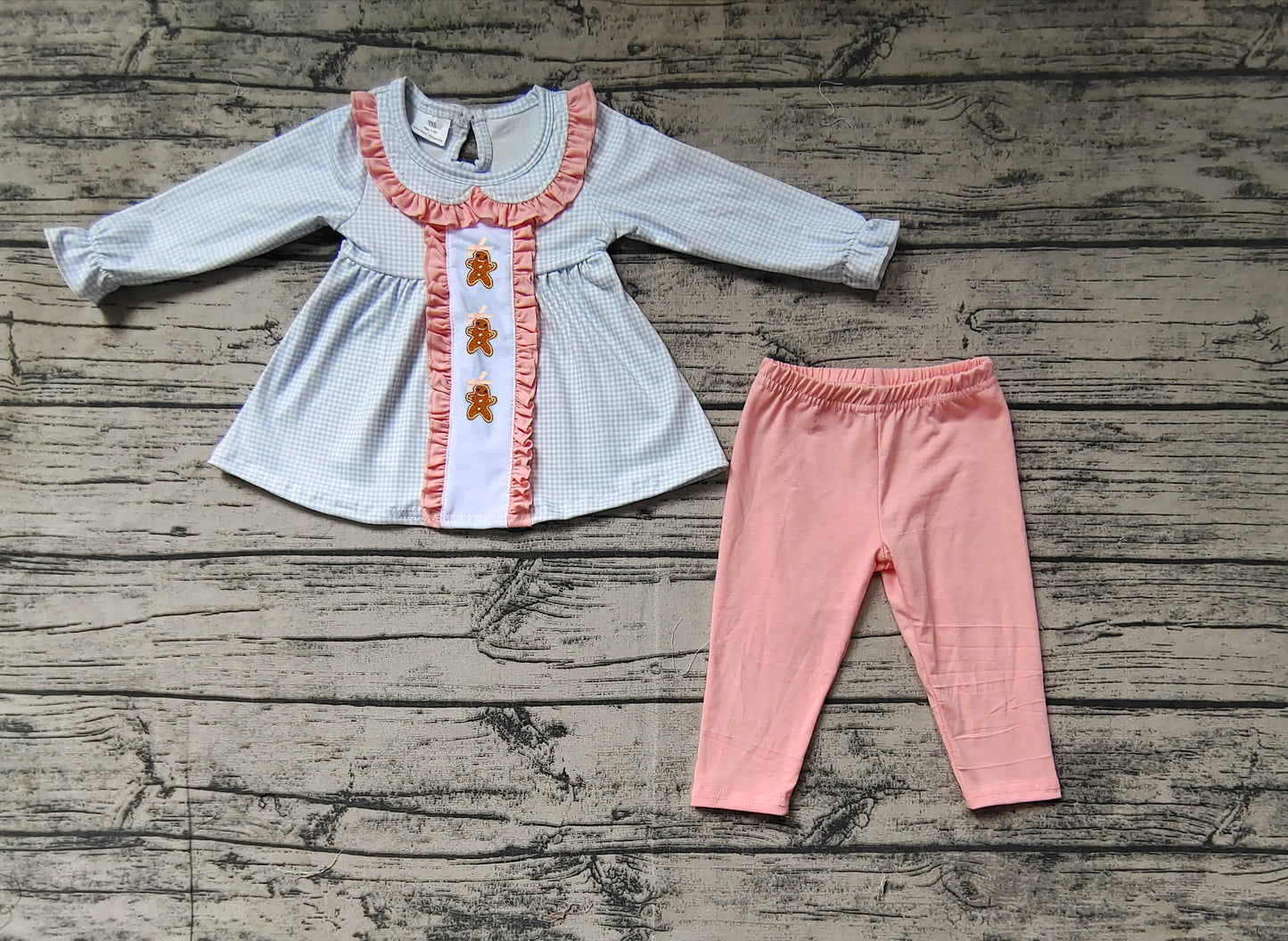 Baby Girls Christmas  Gingerbread Pants Set Preorder