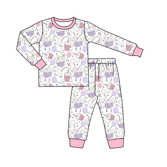 Baby Girls Birthday Cake Pink Pajama Set Preorder