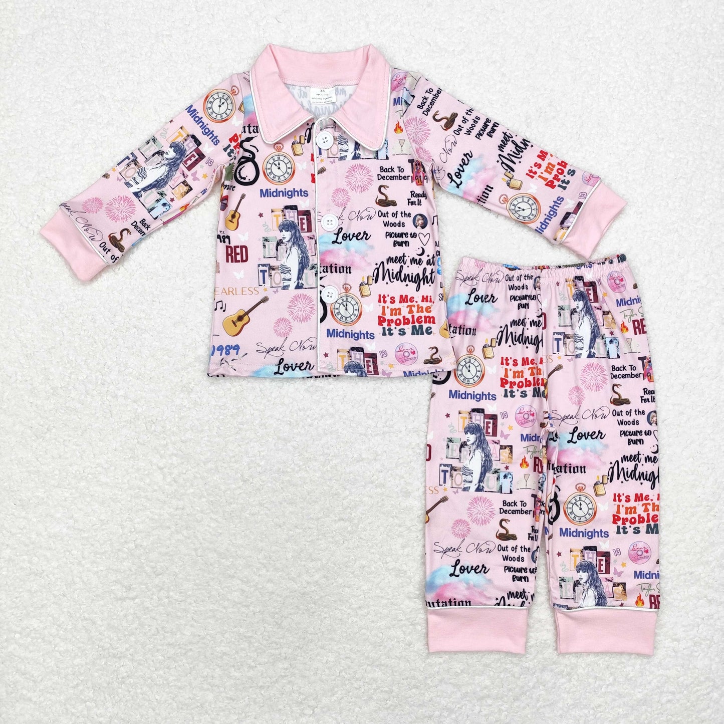 Baby Girls 1989 TS Singer Long Sleeve Pajama Set