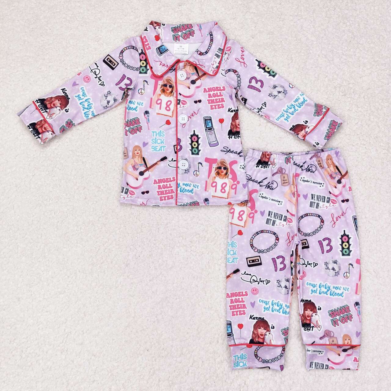 Baby Girls 1989 TS Singer Long Sleeve Pajama Set