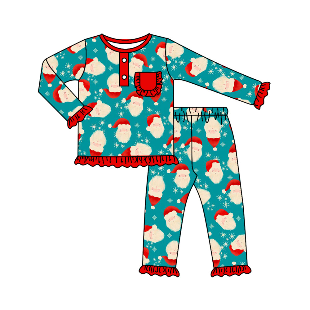 GLP1415 Baby Girls Christmas Santa Pajama Set Preorder