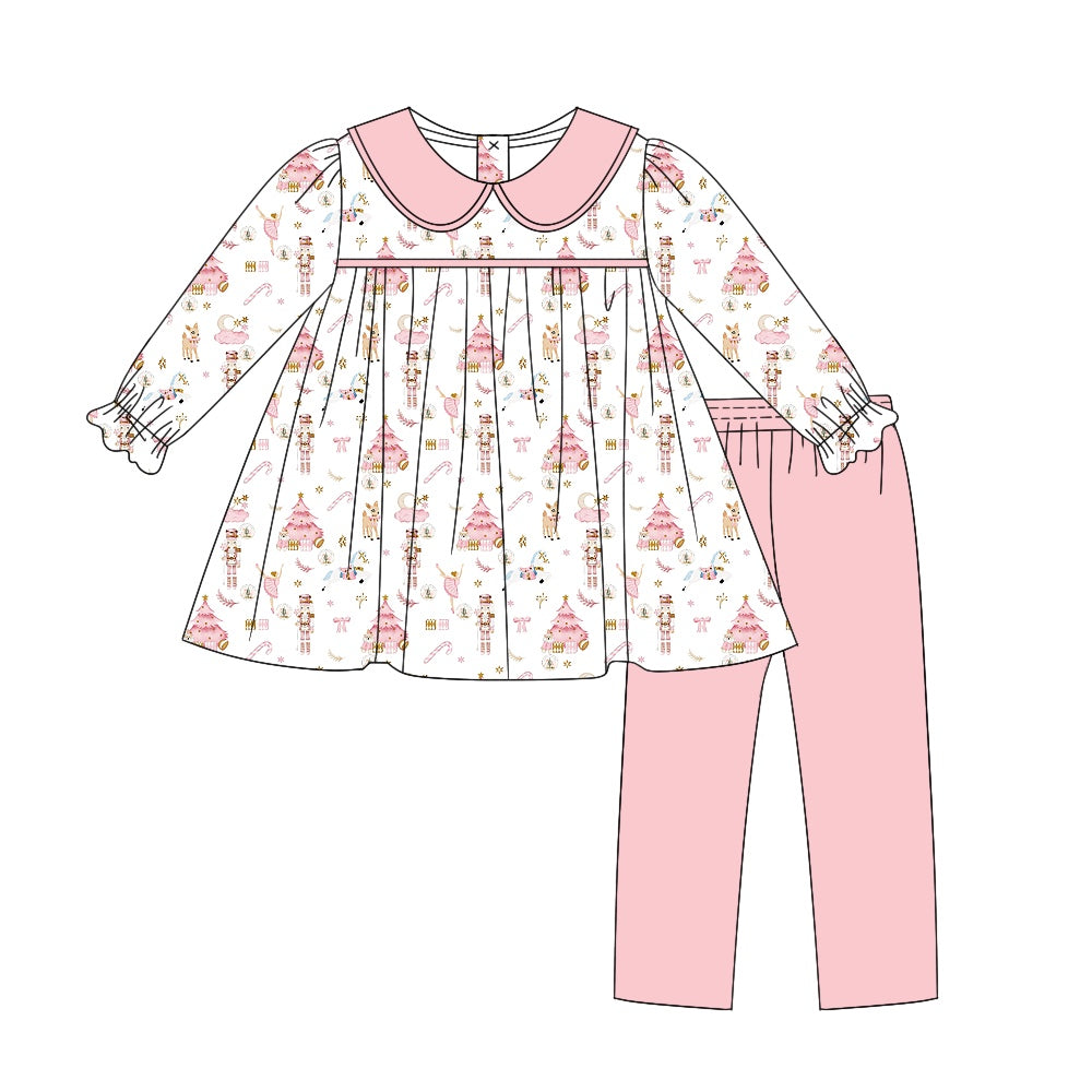 GLP1436 Baby Girls Christmas Nutcracker Long Sleeve Outfit Preorder