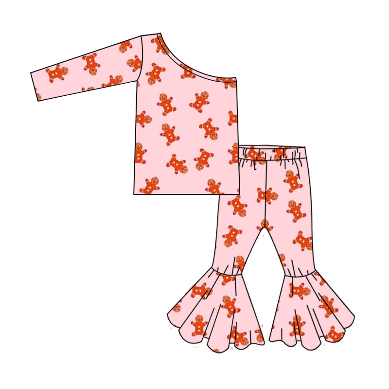 GLP1578 Baby Girls Christmas Gingersnap Cartoon Outfit Pre-order