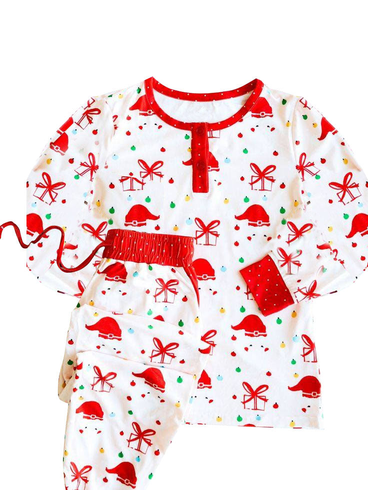 GLP1595 Baby Girls Christmas Santa Gift Pajama Set Pre-order