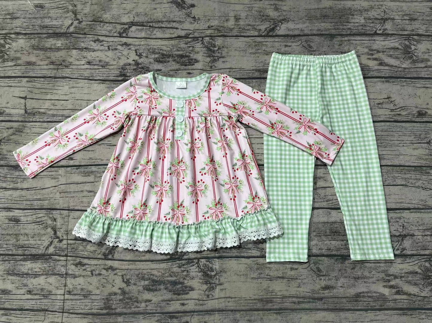 Baby Girls Christmas Holly Pants Set