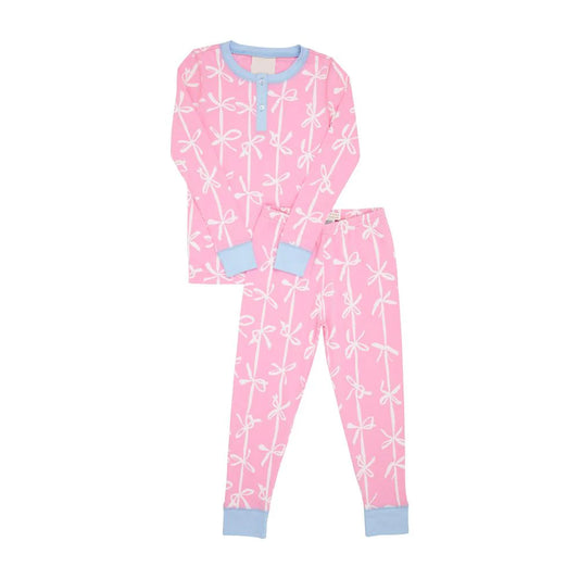 3 MOQ Baby Girls Bow Pink Pajama Set Pre-order