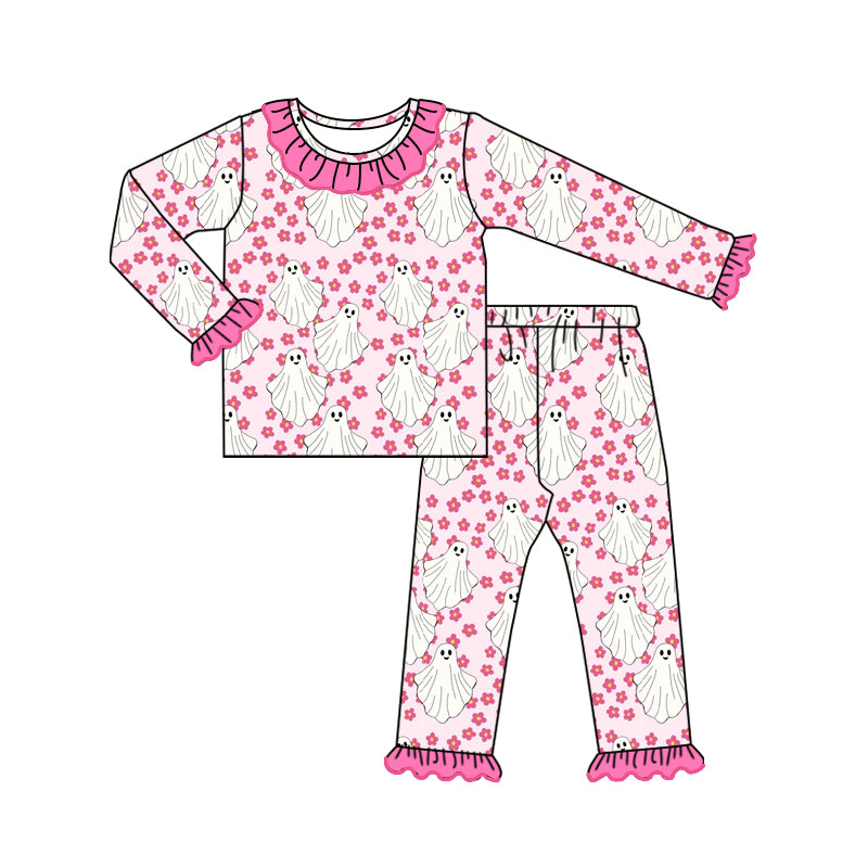 GLP1737 Baby Girls Halloween Ghost Pajama Set Pre-order