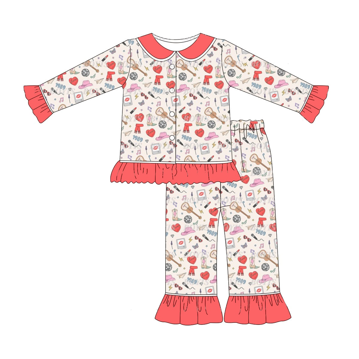 GLP1797 Baby Girls Taylor Swift Singer Pajama Set Pre-order