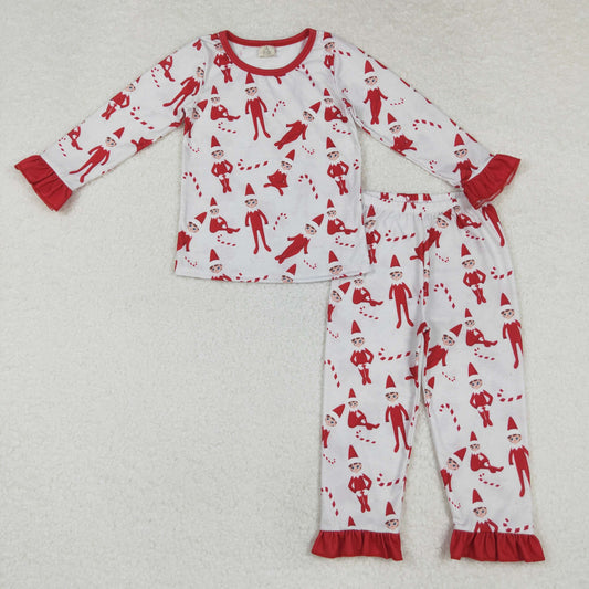 Baby Girls Christmas Shelf Bamboo Pajamas Outfits Clothes Sets