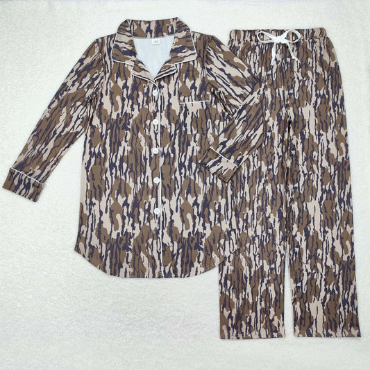 Adult Mama  Bottomland Camo Long Sleeve Pajama Set