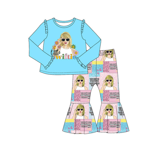 GLP2006  Baby Girls Taylor Swift Singer Bell Bottom Pants Set Pre-order