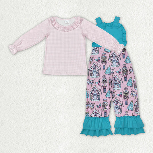 Baby Girls Pink Top Nutcracker Jumpsuit Set