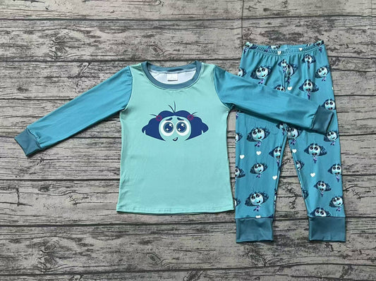 Baby Girls Cartoon Aqua Pajama Set Preorder