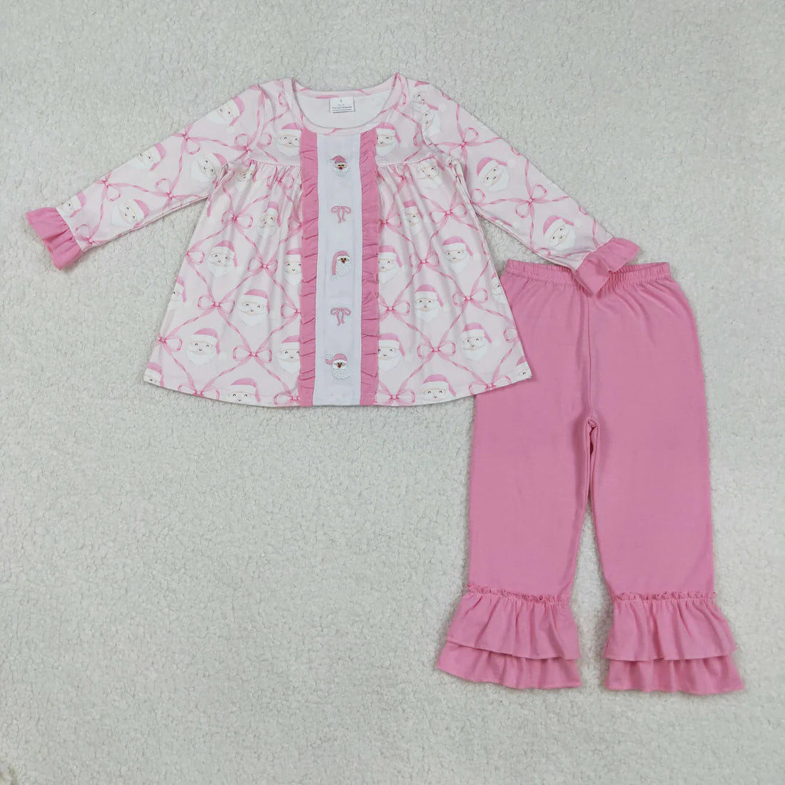 Sibling Baby  Girls Embroidery Tunic Top With Pants Outfit