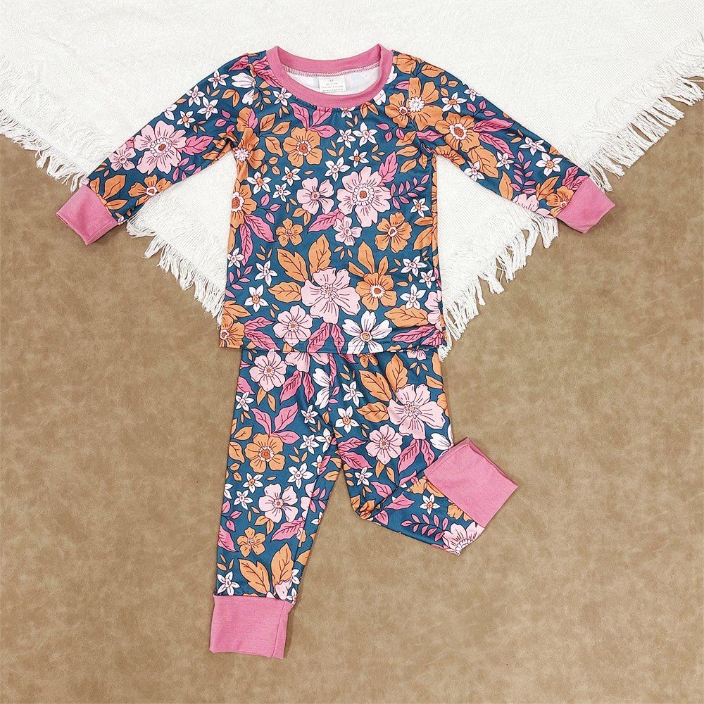Fall Garden Dreams Girls Lounge Set matching romper