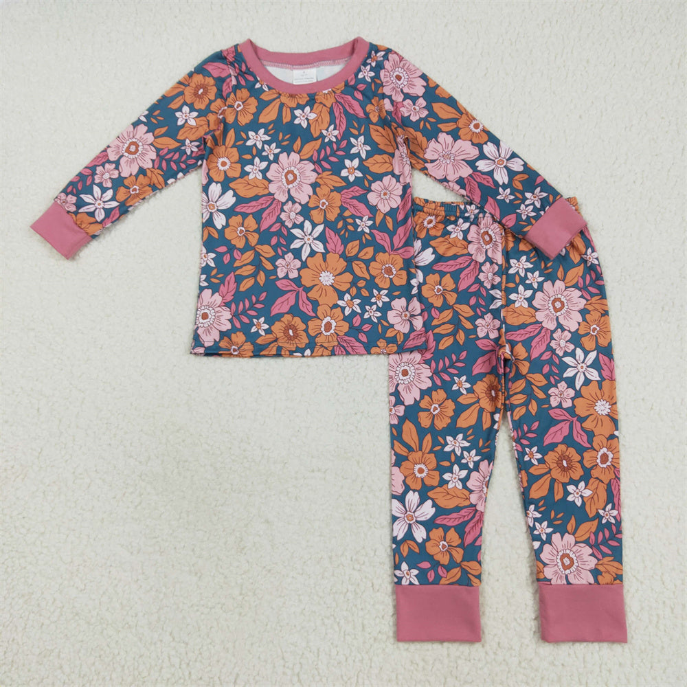 Fall Garden Dreams Girls Lounge Set matching romper