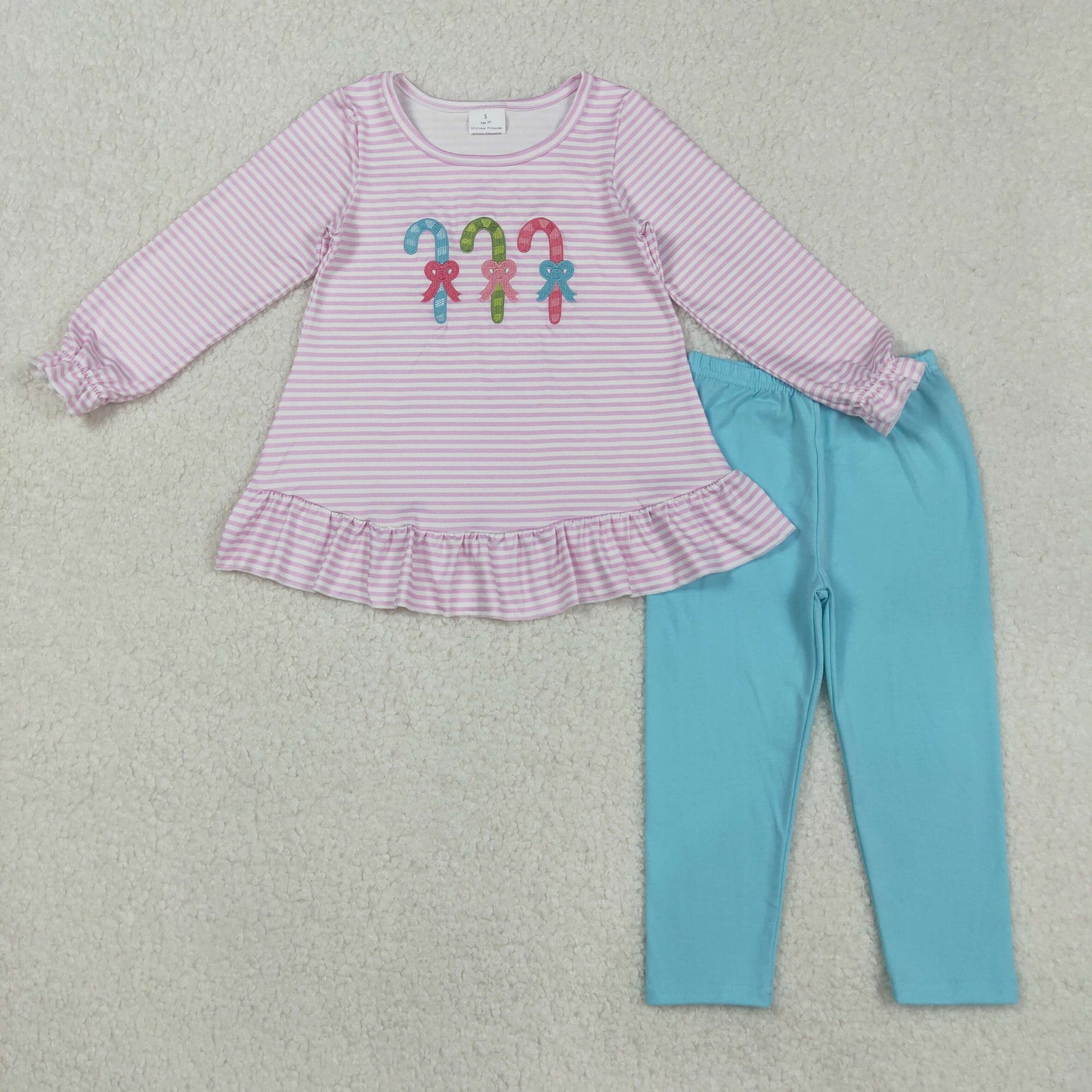 Baby Girls Christmas Long Sleeve Tunic Top With Pants Outfit