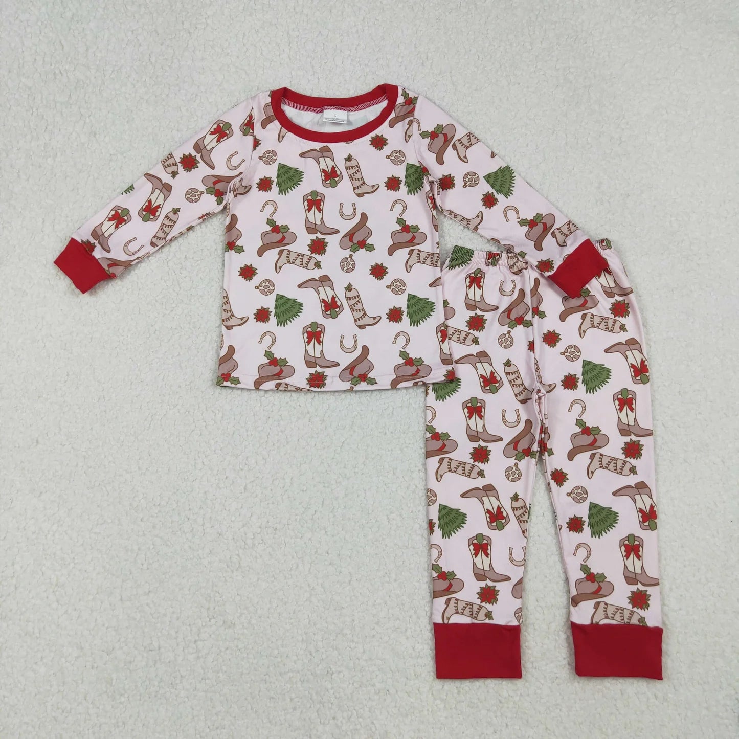 SIbling Baby Girls Christmas Long Sleeve Pajama Set