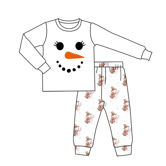 GLP2828 Women Christmas  Snowmen Pajama Set Preorder