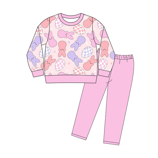 GLP3189 Baby Girls Bunny Top+Leggins Leggings Set Preorder
