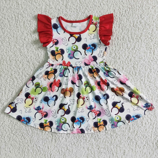 Summer Girls Cartoon Dress On Sale