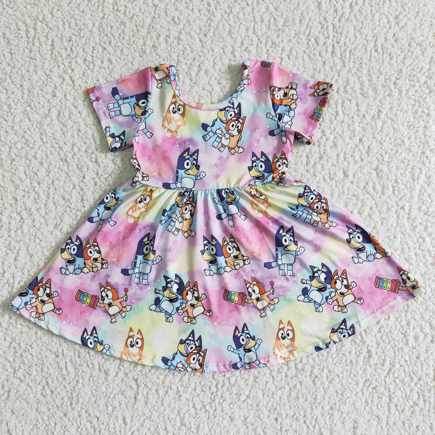 GSD0025 Summer Short Sleeve Bluey Dress