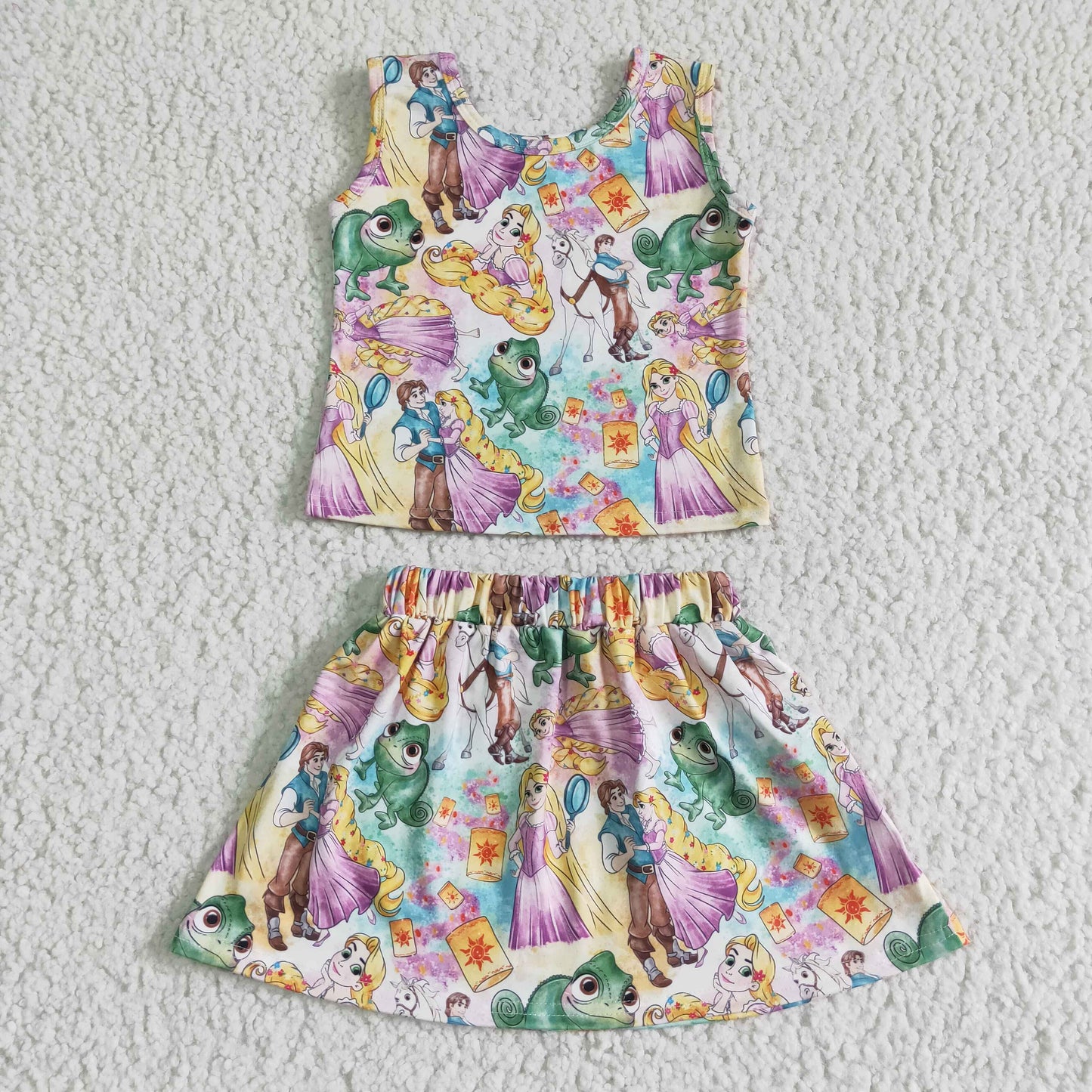 GSD0040  Summer Girls Princess Top Skirt Set