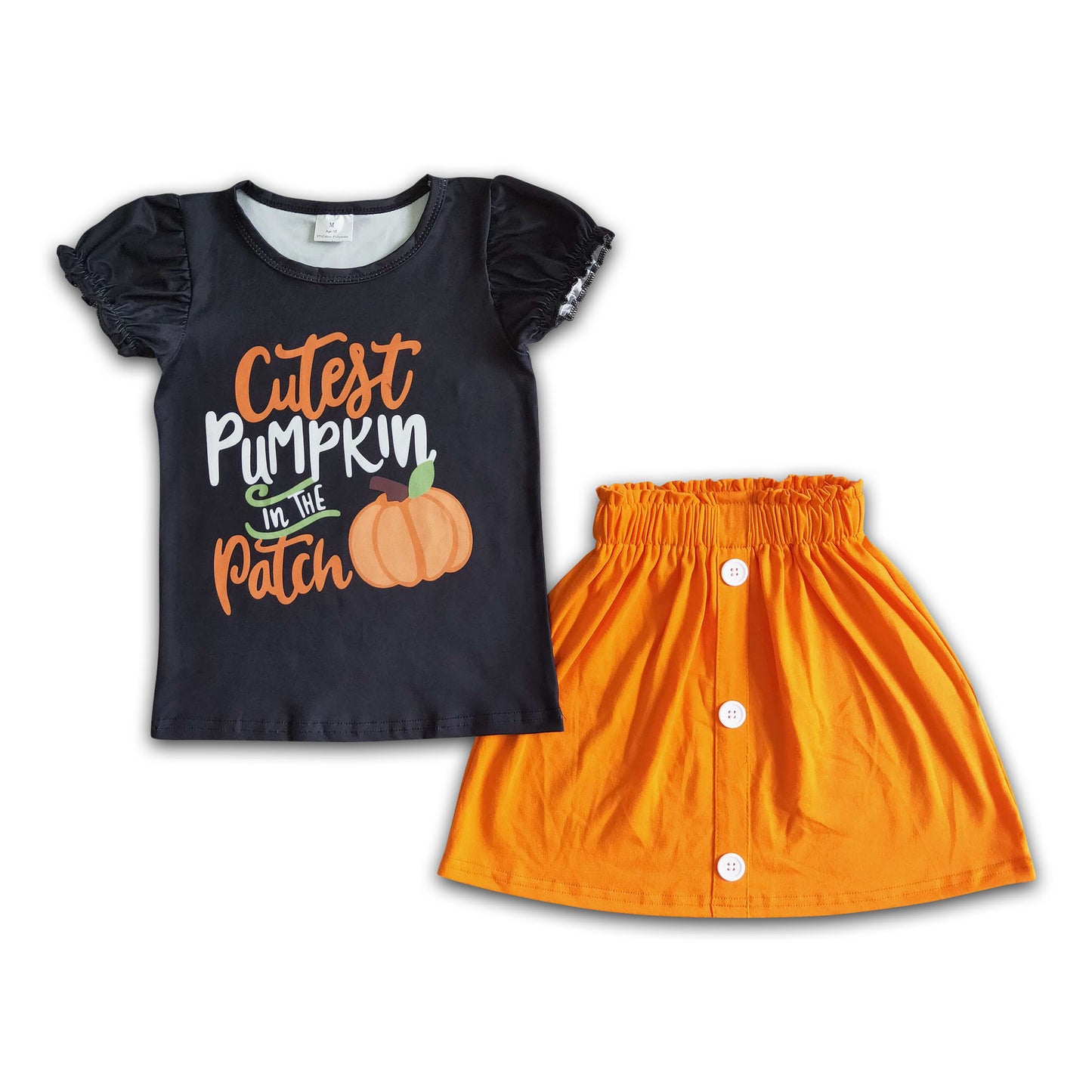 GSD0106 Kids Girls Cutest Pumpkikn In the Patch Skort Outfit
