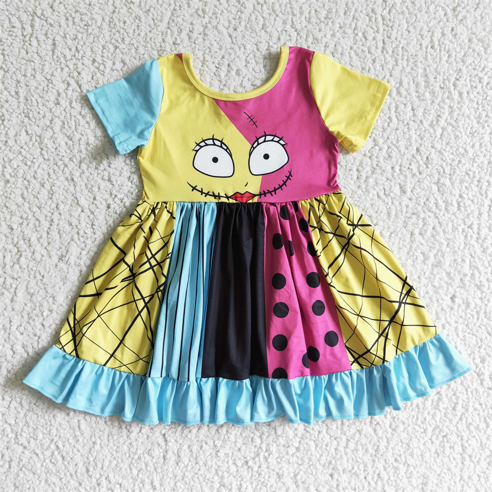 Sibling Girls Halloween Carton Dress