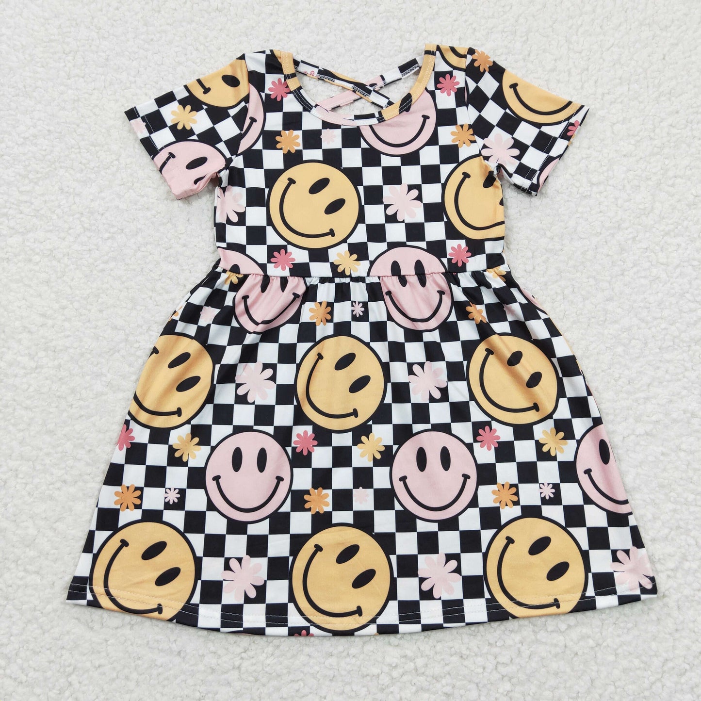 GSD0336 Baby Girls Smile Short Sleeve Dress on sale