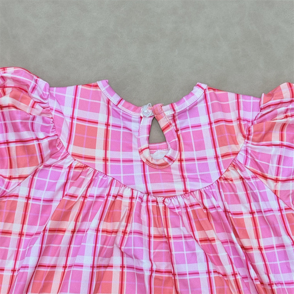 Baby Girls Pink Smocked Pumpkin Dresses