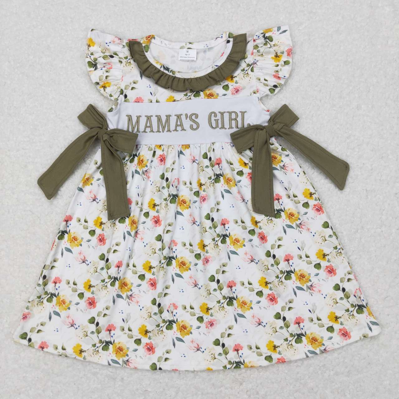 Sage Floral Mama's Girl Sibling Dress Romper