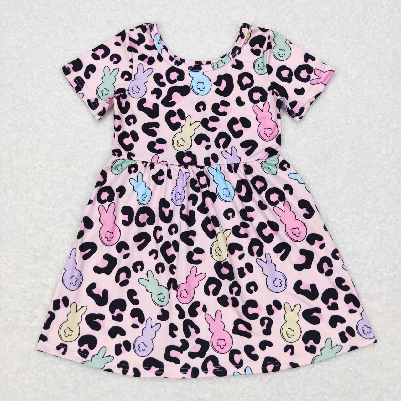 Easter Girls Leopard Bunny Jumpsuit