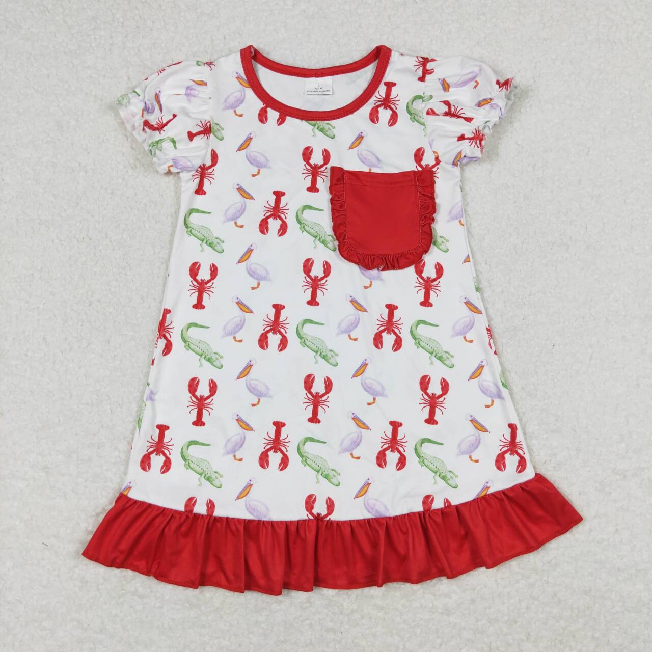 Sibling Summer Crayfish Shorts Pajama Set