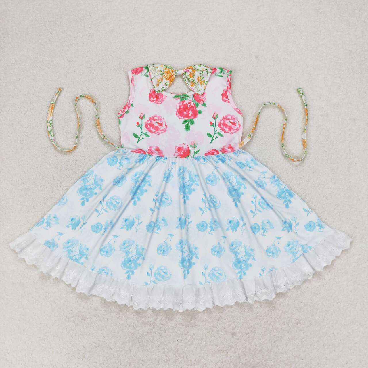 Toddler Baby Sibling  Sister Flowers Dress and Romper