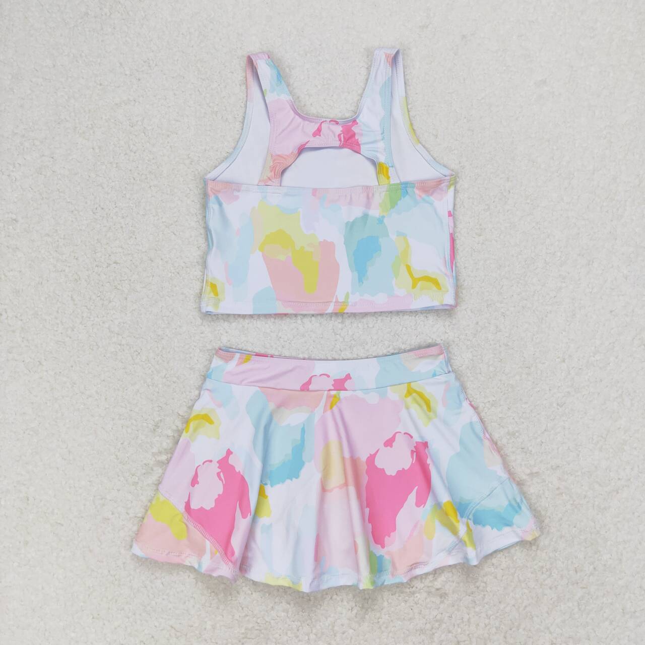 GSD0991 Baby Girls Tie Dye Skirt Set Active Wear