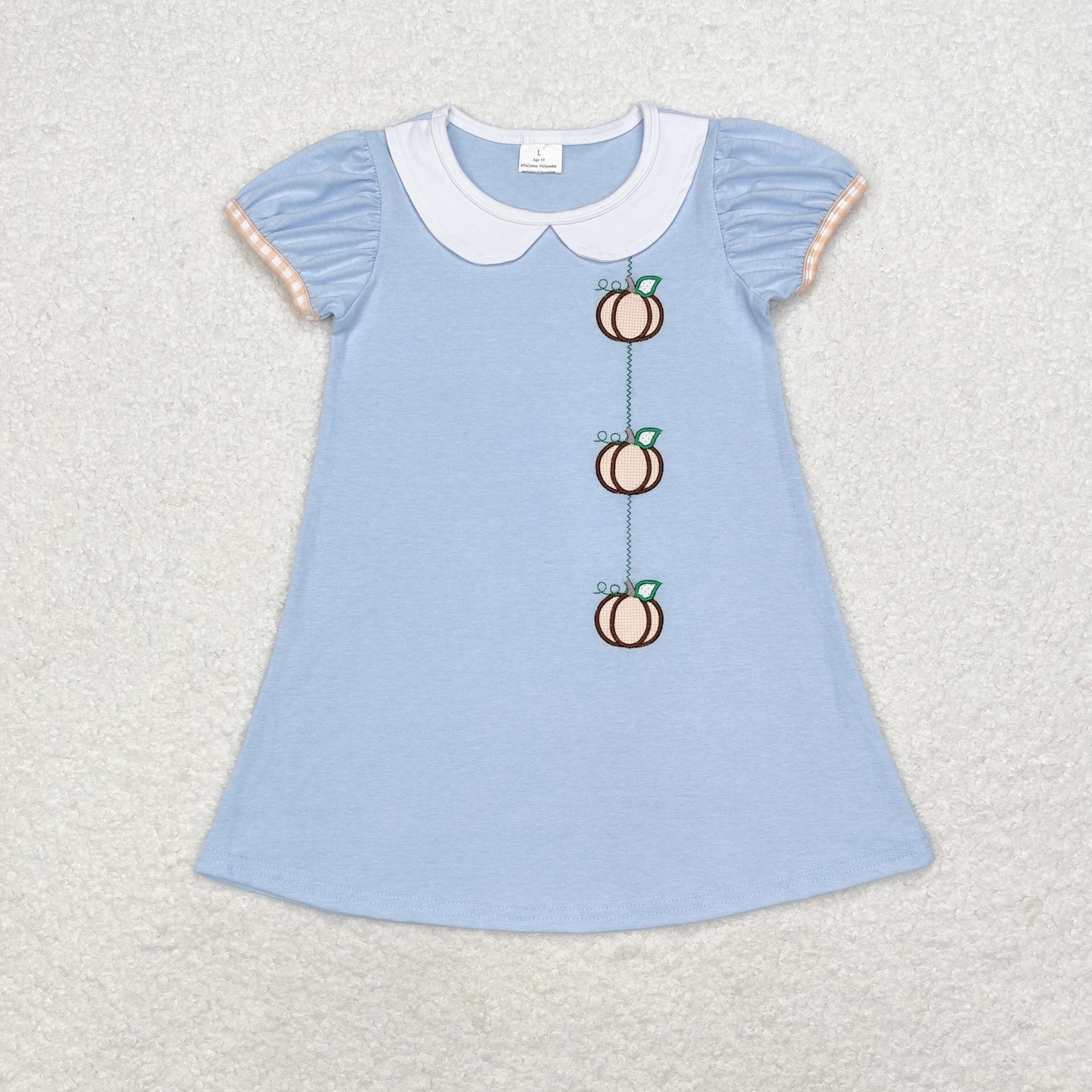 Baby Girls Embroidery Pumpkins Sibling Rompers Clothes Sets