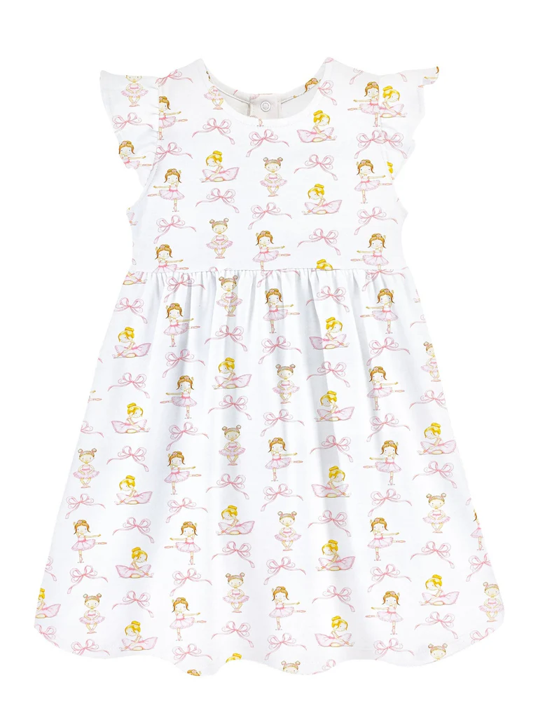 Ballet Dancer Print Girls Dress Preorder