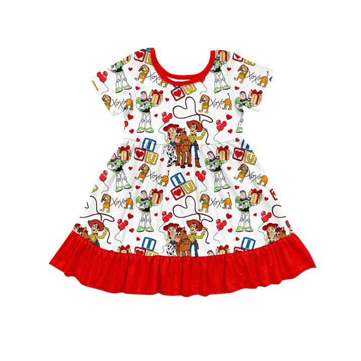 Toddler Baby Girls Cartoon Toy Short Sleeve Dress Preorder