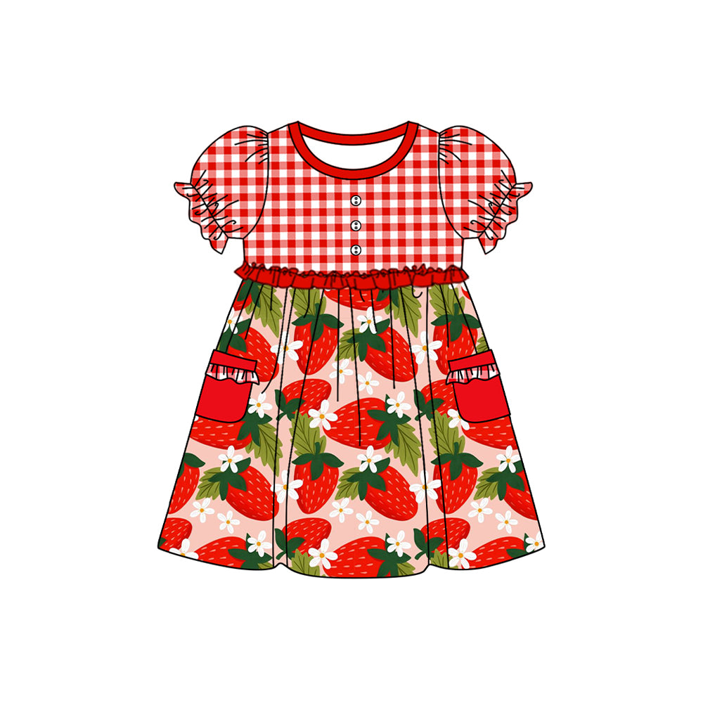 Sibling Baby Sister Summer Strawberry Matching Clothes Preorder