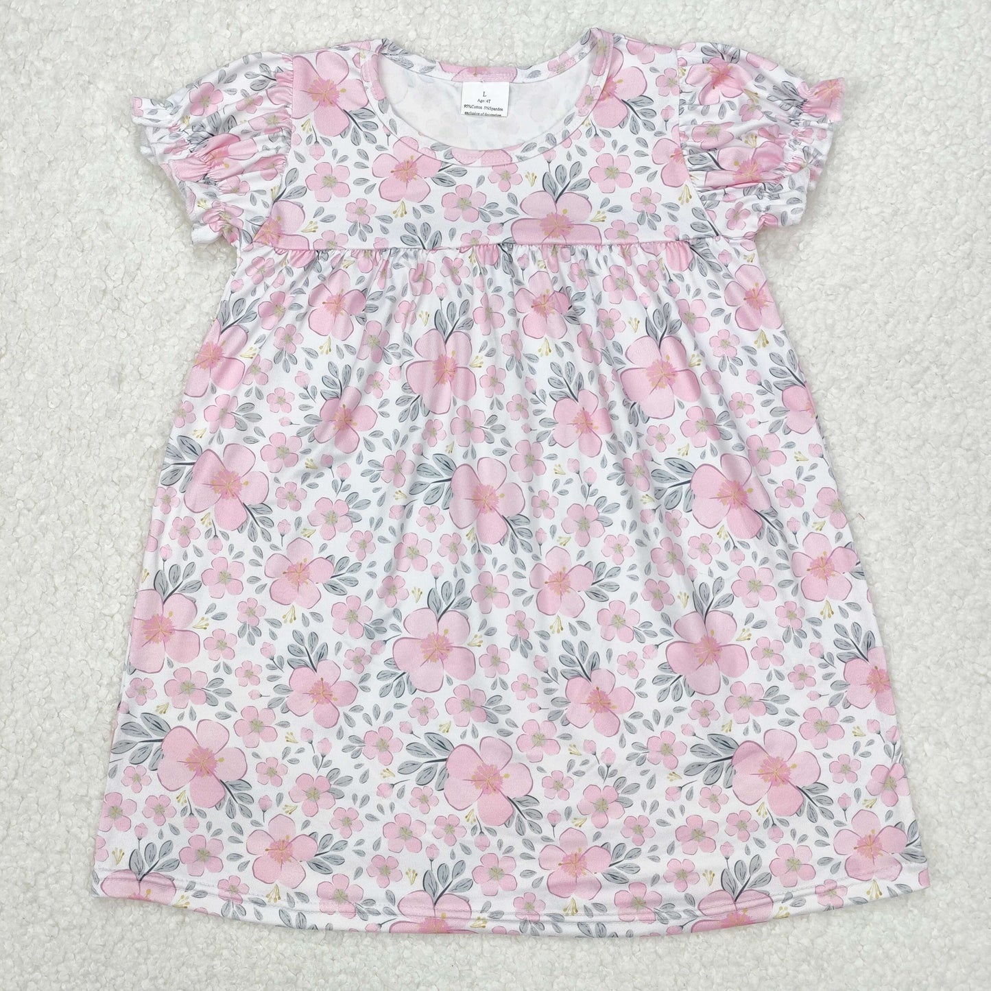 Sibling Baby Girls Sister Pink Flower matching Clothes Summer