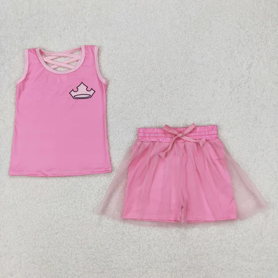 Baby Girls Sibling Princess Tank Top Tulle Skirt Set