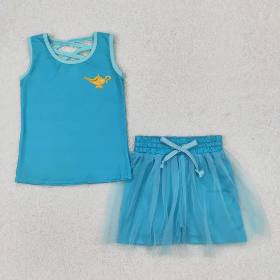 Baby Girls Sibling Princess Tank Top Tulle Skirt Set