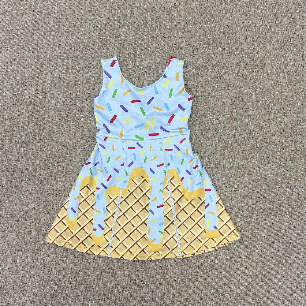 Sibling Baseball Ice Cream Drip Dress shorts and Blanket