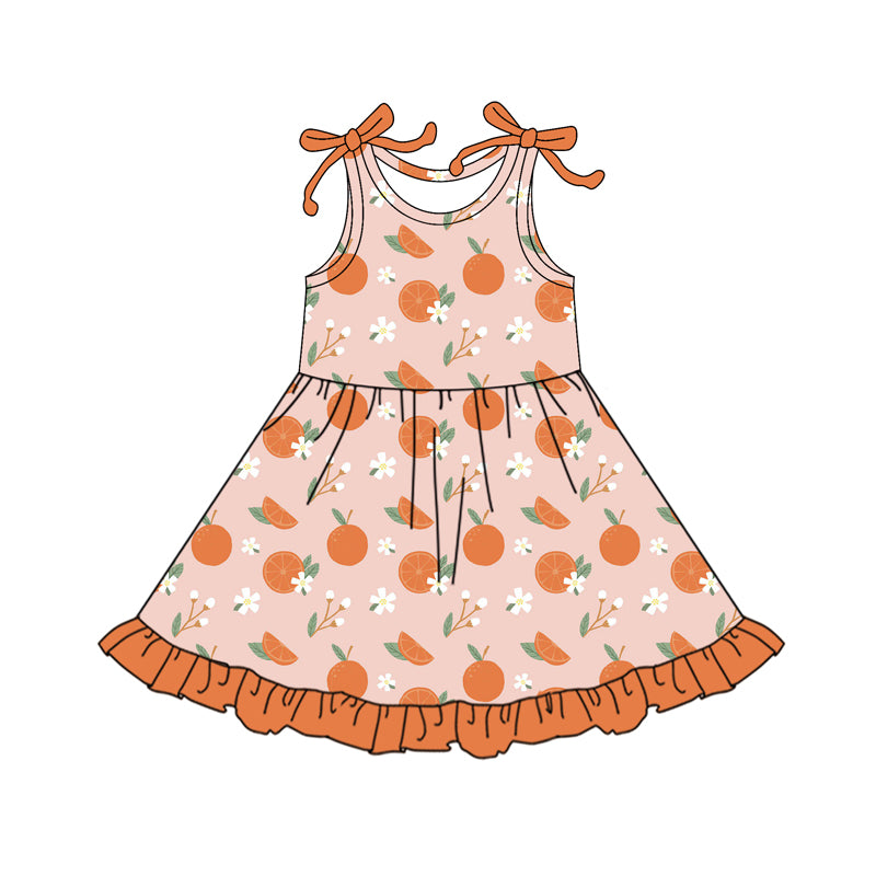 GSD2477 Baby Girls Orange Dress Preorder