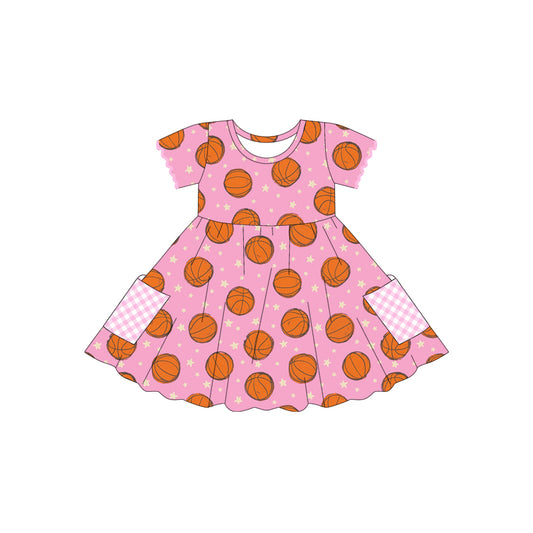 GSD2483 Baby Girls basketball Short Sleeve Dress Preorder
