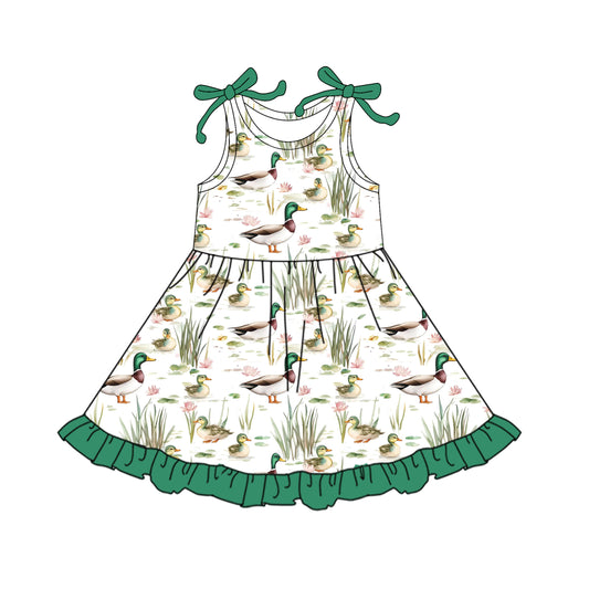 GSD2486 Baby Girls Mallard Duck Sleeveless Dress Preorder