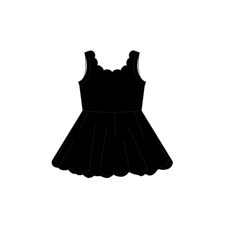 GSD2502 Baby Girls Black Active Sleeveless Dress Preorder